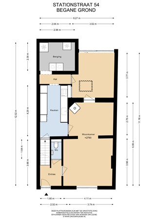 Floorplan - Stationstraat 54, 6191 BG Beek